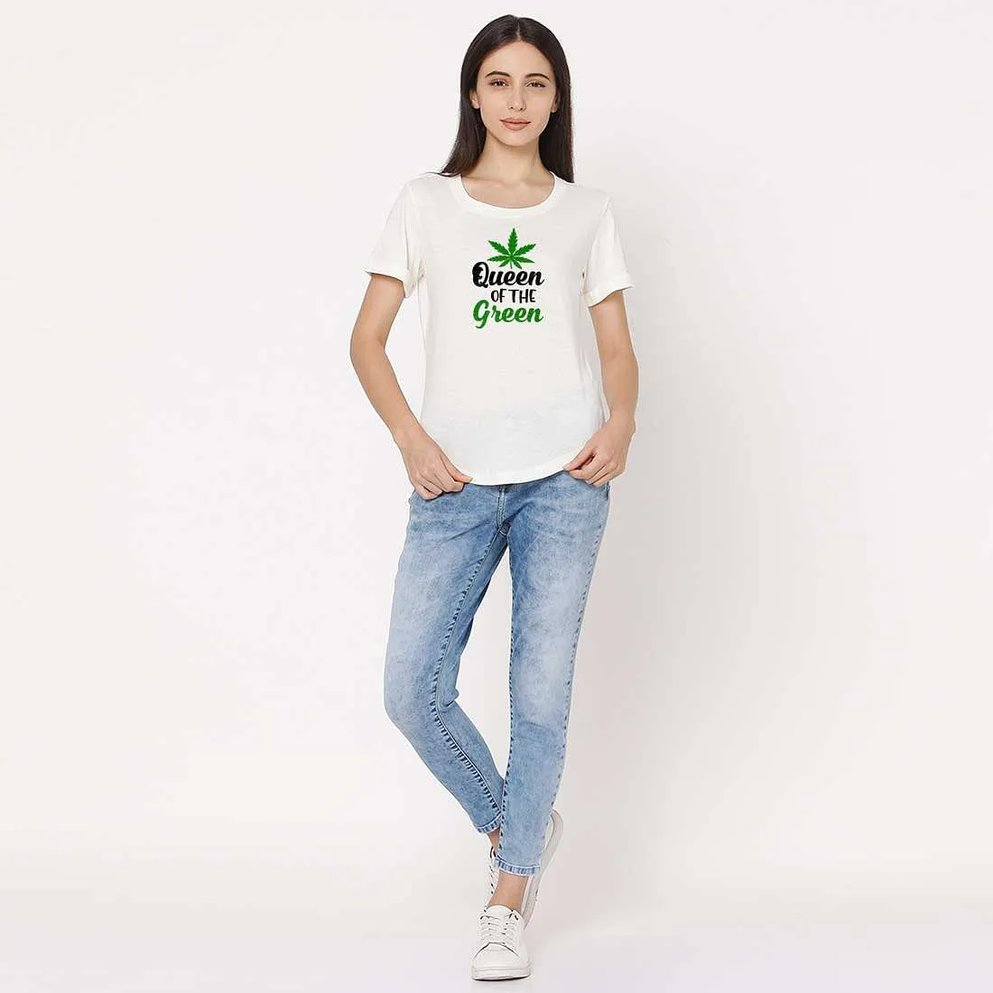 Workout Tshirt For Women  - Queen of The Green